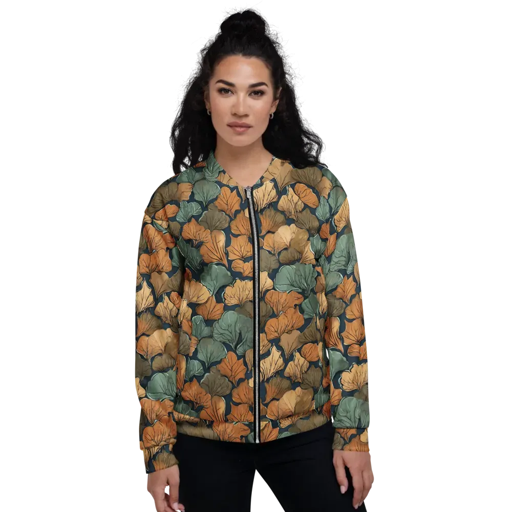 Midnight Foliage on Bomber Jacket — Front