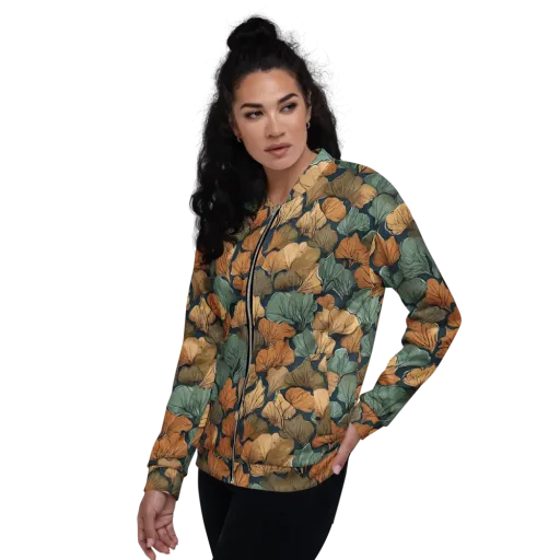 Midnight Foliage on a Bomber Jacket