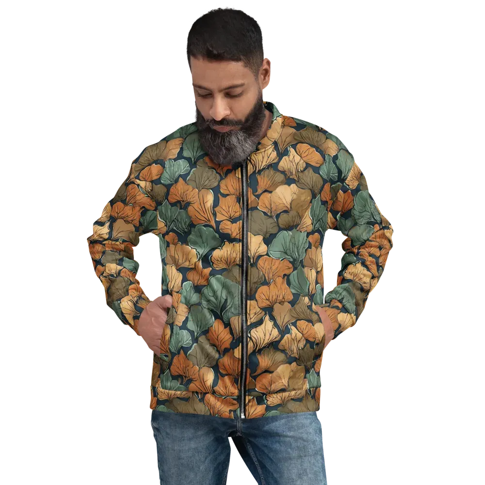 Midnight Foliage on Bomber Jacket — Front