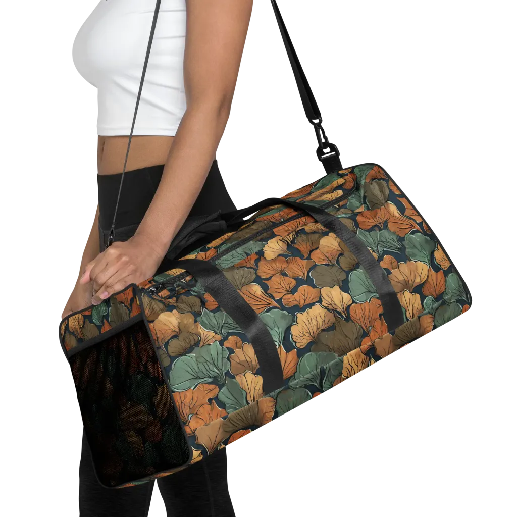 Midnight Foliage on Duffle Bag — Front
