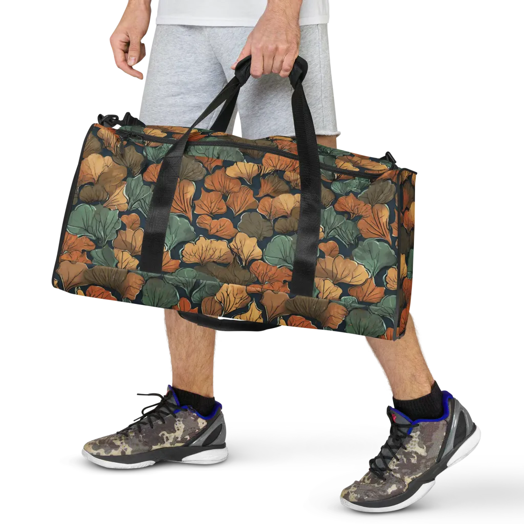 Midnight Foliage on Duffle Bag — Front