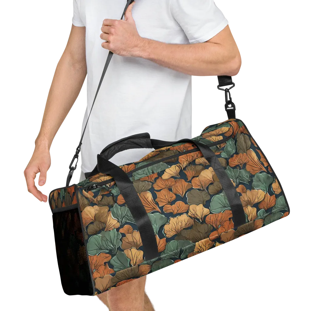 Midnight Foliage on Duffle Bag — Right Front