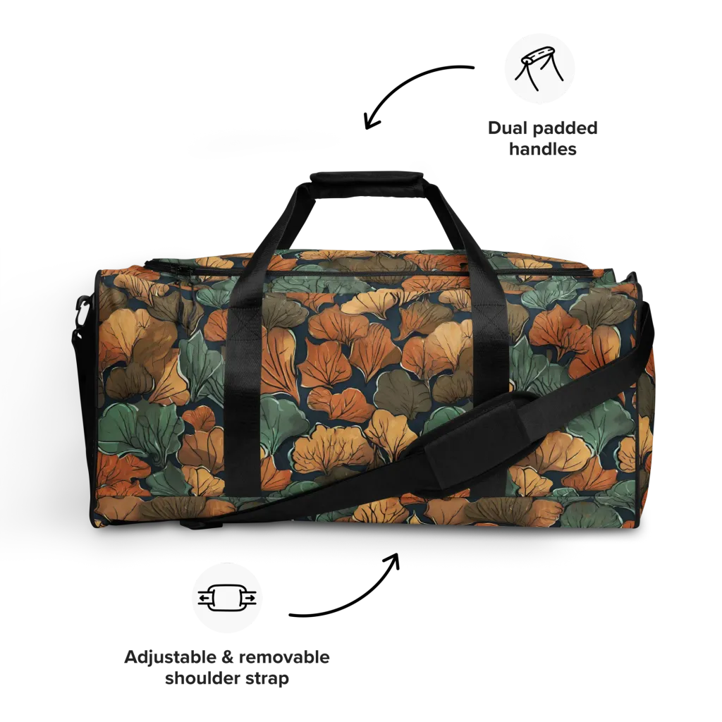 Midnight Foliage on Duffle Bag — Front