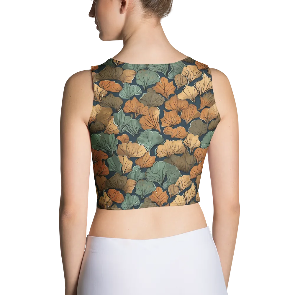 Midnight Foliage on Crop Top — Back