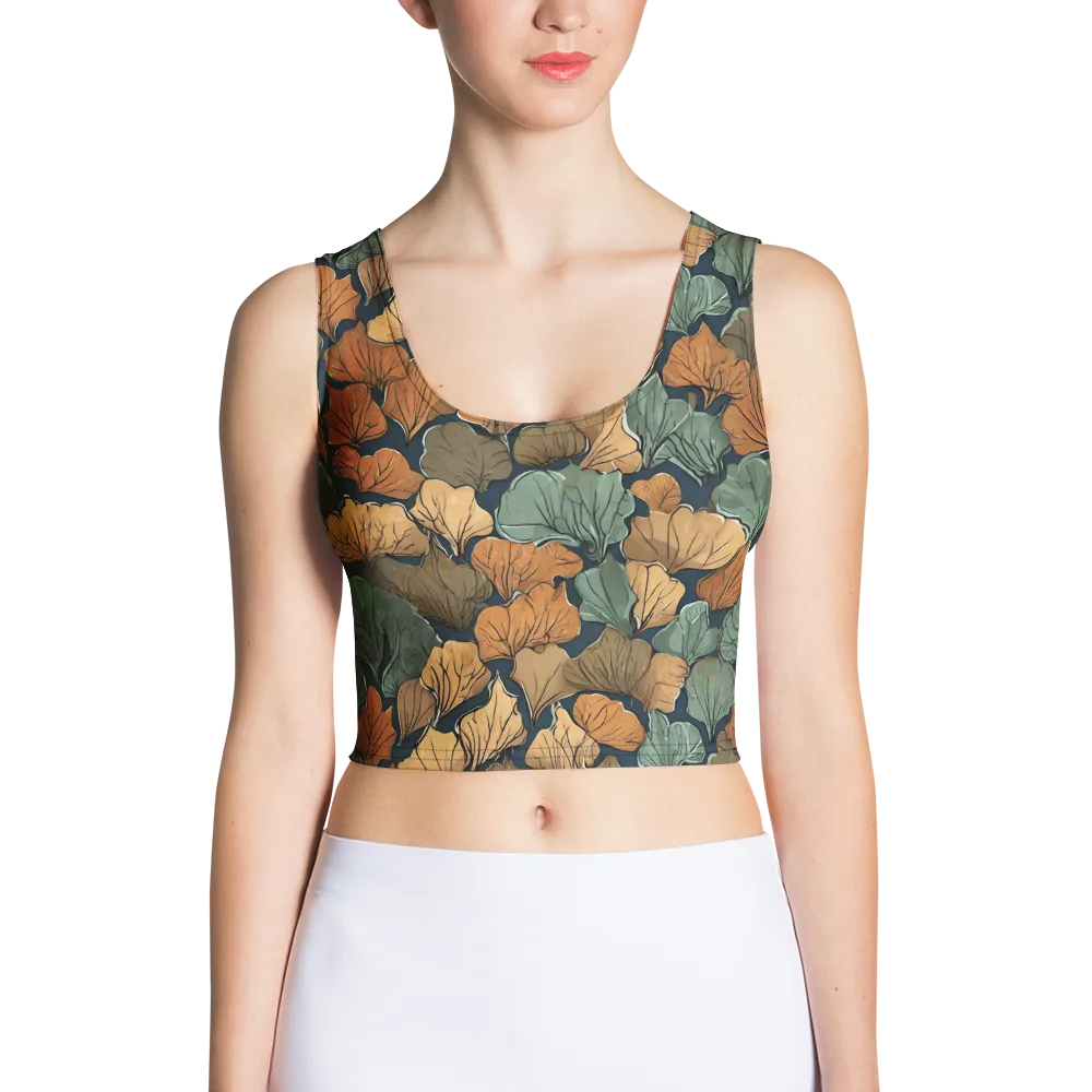 Midnight Foliage on Crop Top — Front