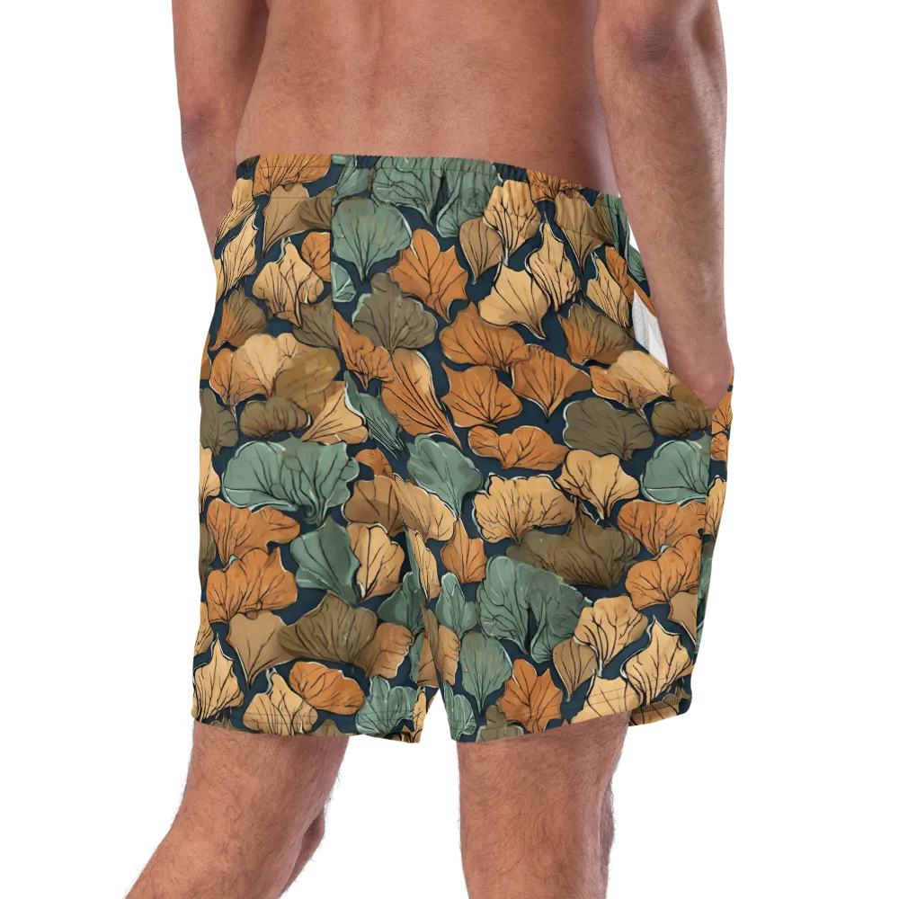Midnight Foliage on Swim Trunks — Right Back