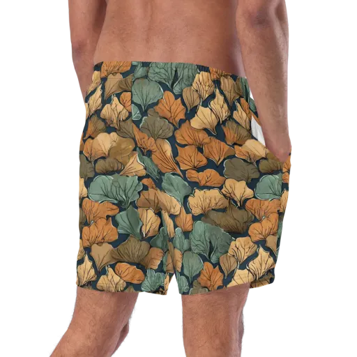 Midnight Foliage on a Swim Trunks