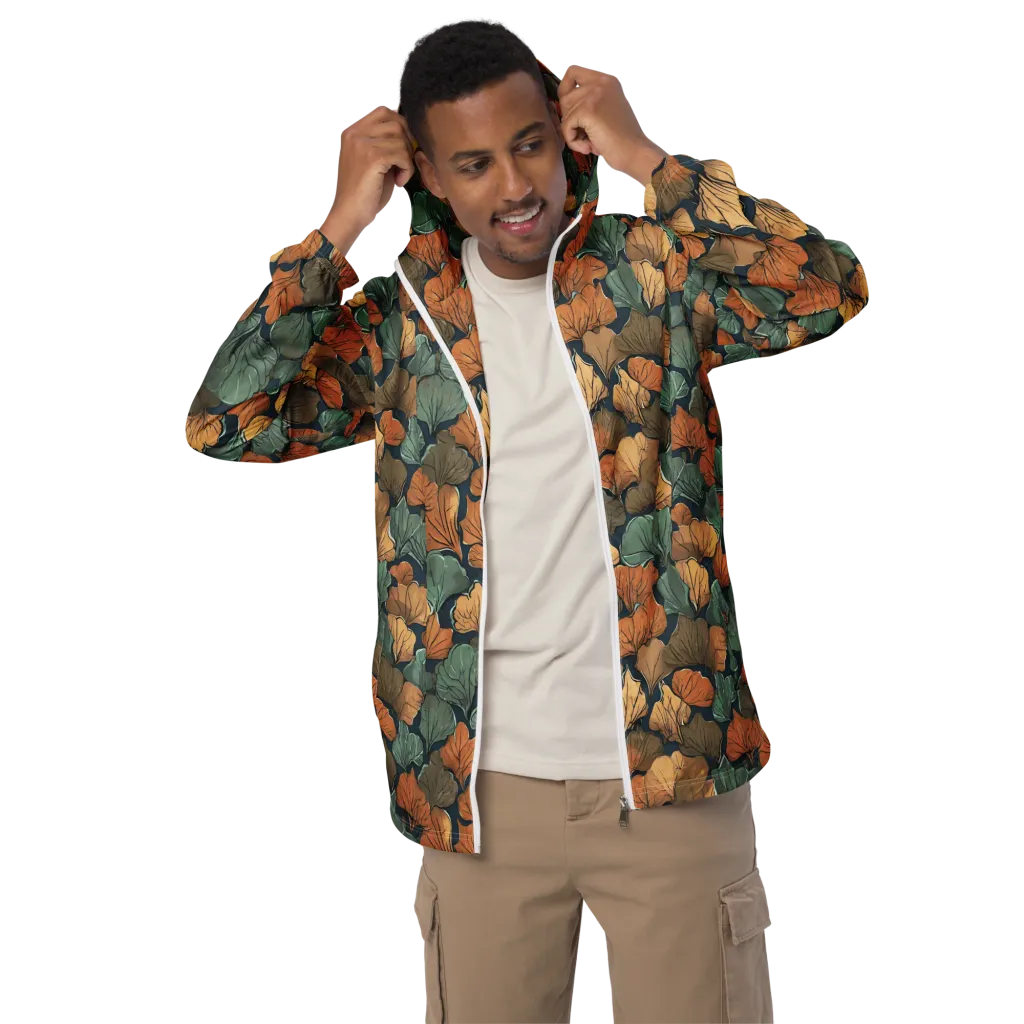 Midnight Foliage on Men's Windbreaker — Front