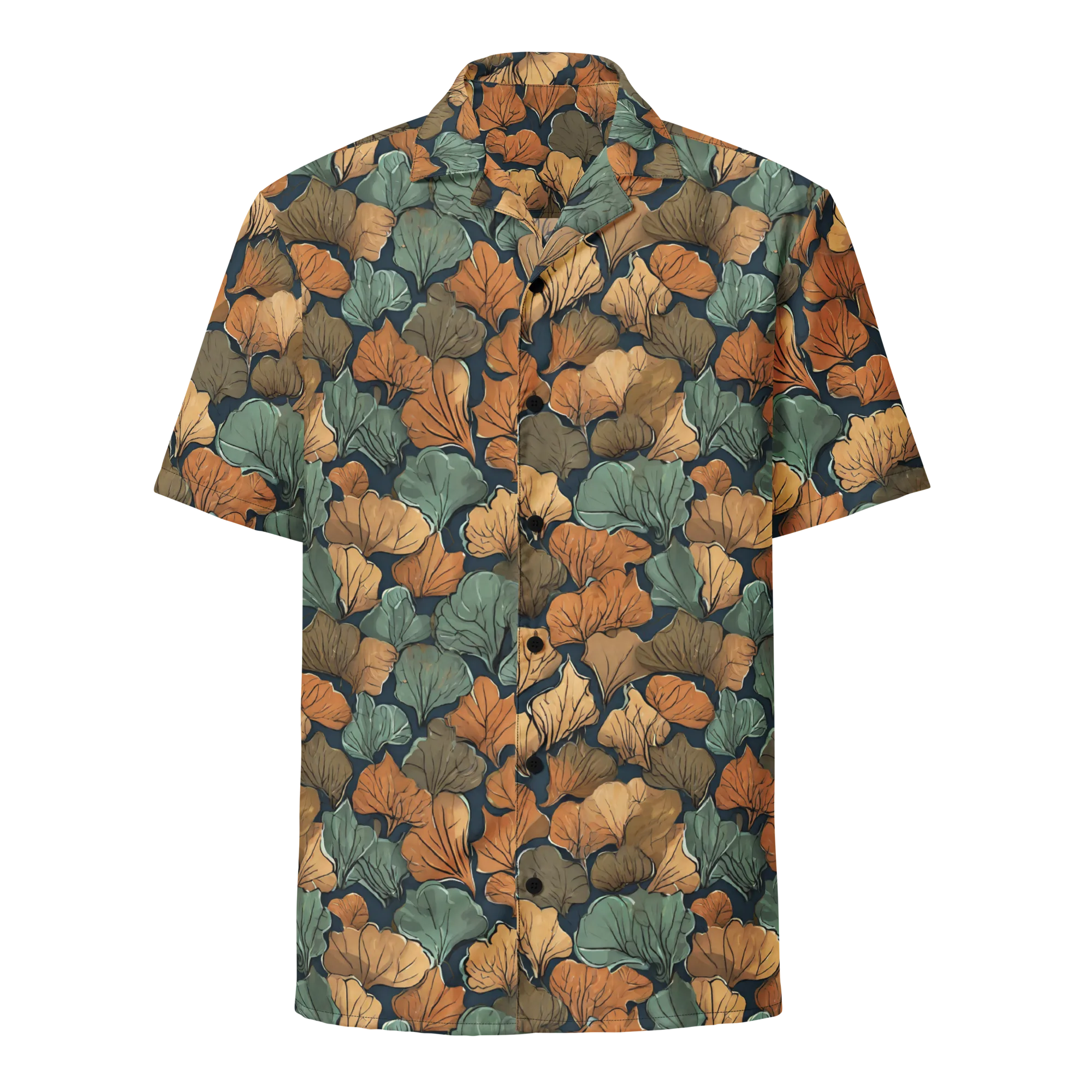 Midnight Foliage on Button Shirt — Front