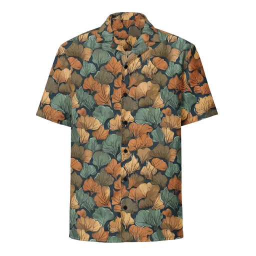 Midnight Foliage on a Button Shirt
