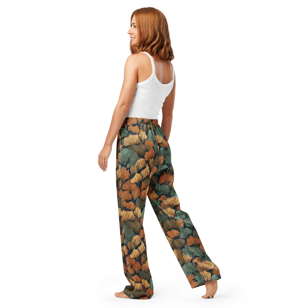 Midnight Foliage on Women's Pajama Pants — Back