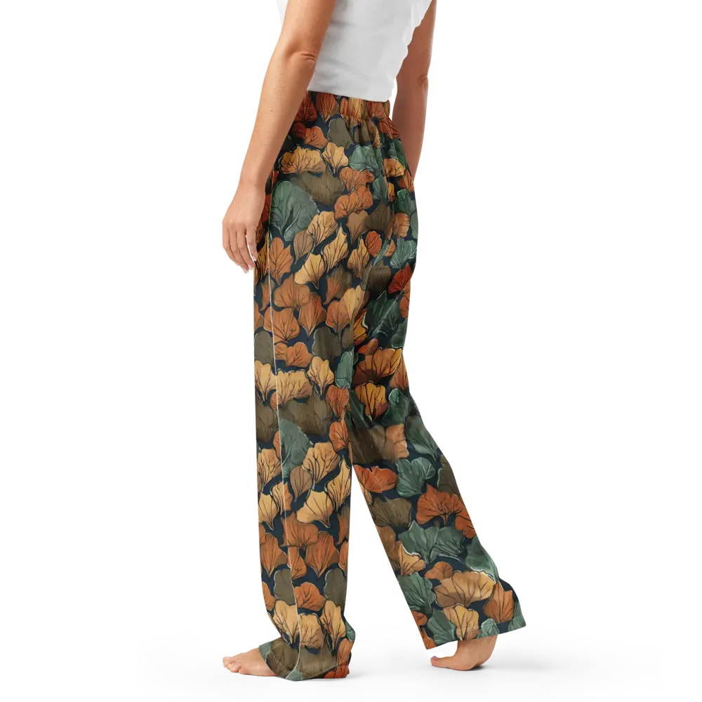 Midnight Foliage on Women's Pajama Pants — Left