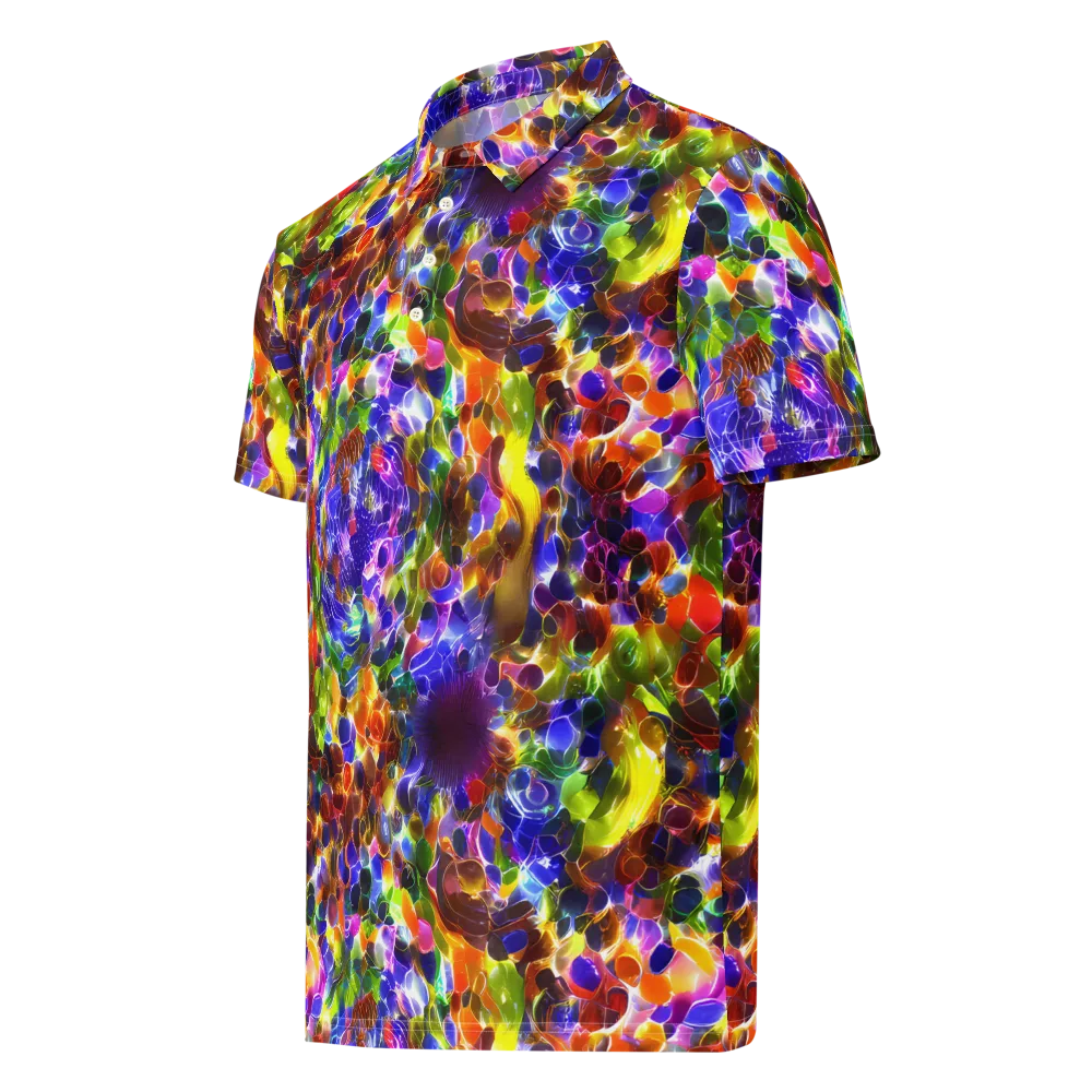 Neon Botanica on Men's Slim Fit Polo Shirt — Left Front