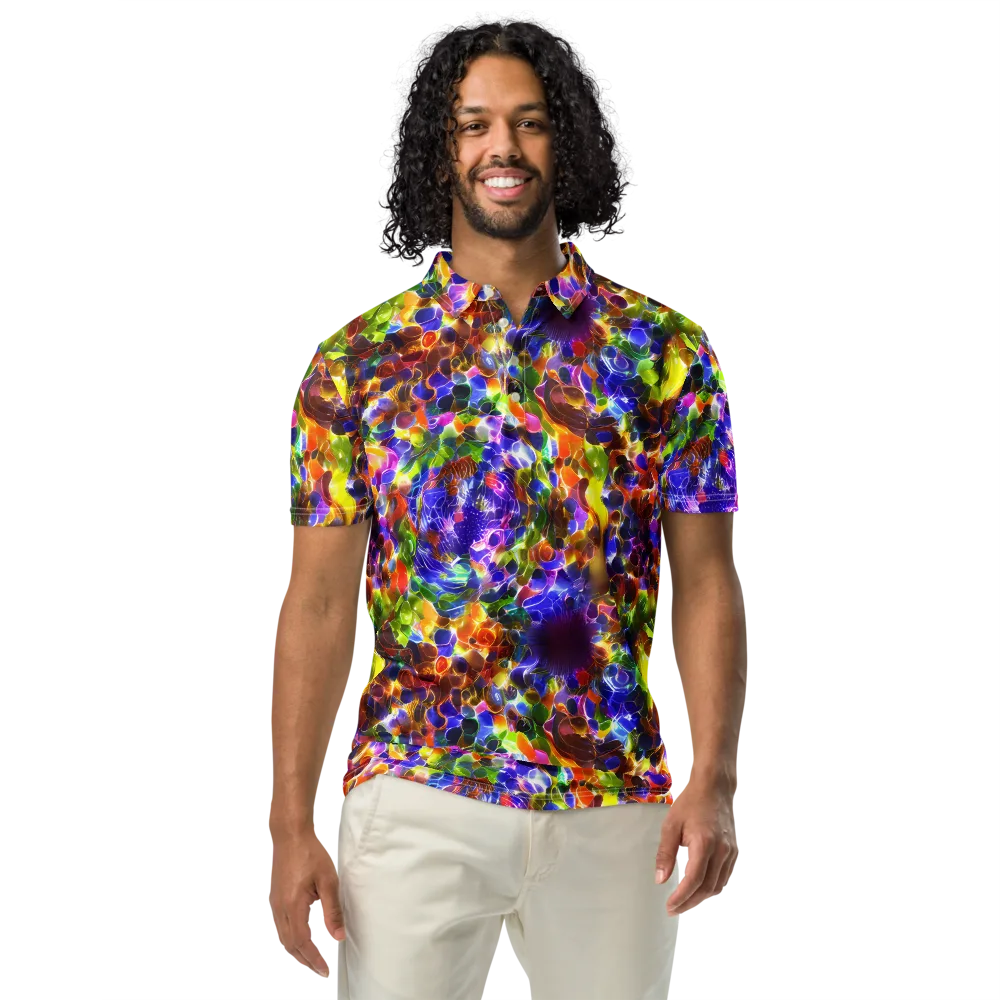 Neon Botanica on Men's Slim Fit Polo Shirt — Front
