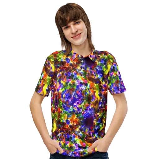 Neon Botanica on a Men's Slim Fit Polo Shirt