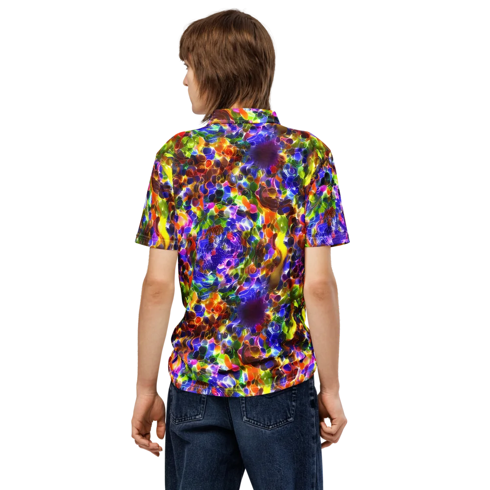 Neon Botanica on Men's Slim Fit Polo Shirt — Back