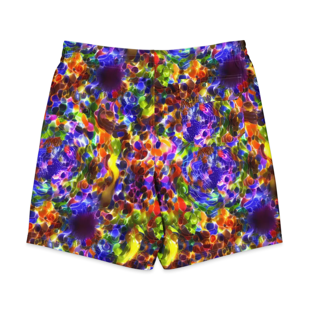 Neon Botanica on Men's Board Shorts — Back