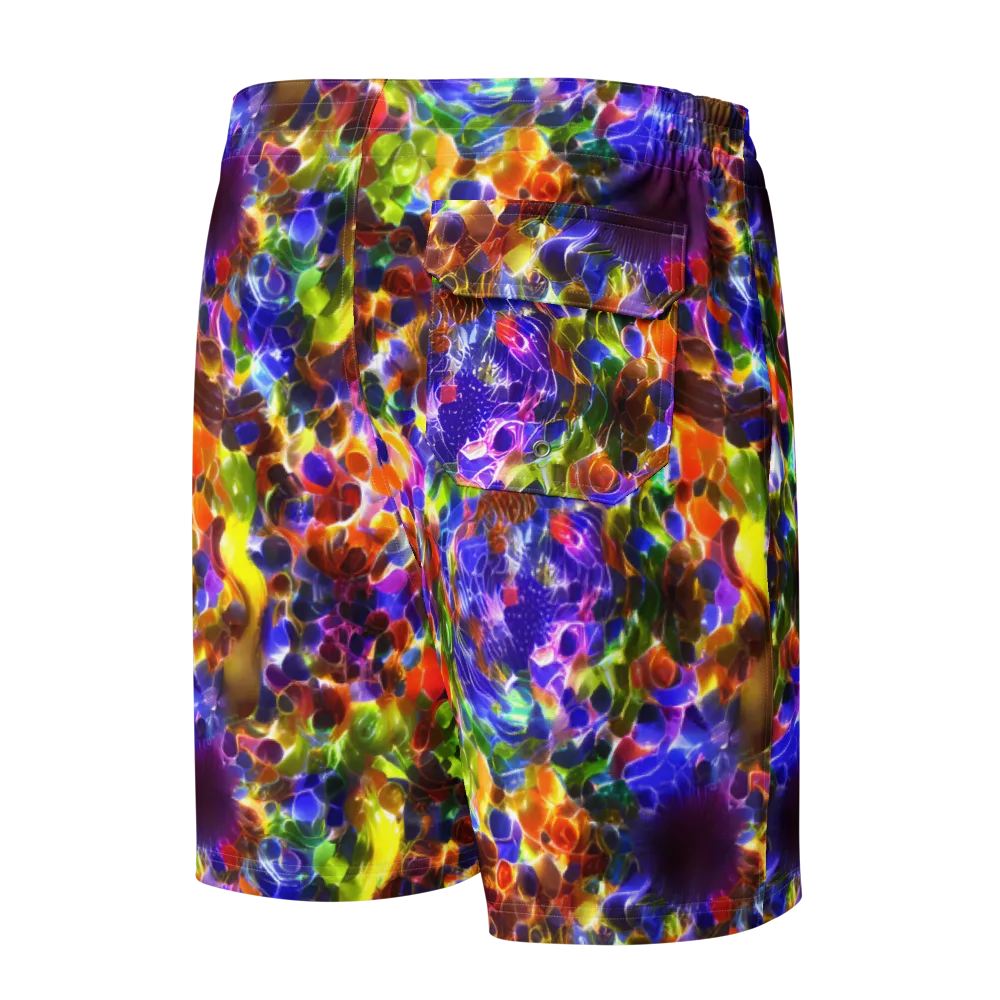 Neon Botanica on Men's Board Shorts — Back