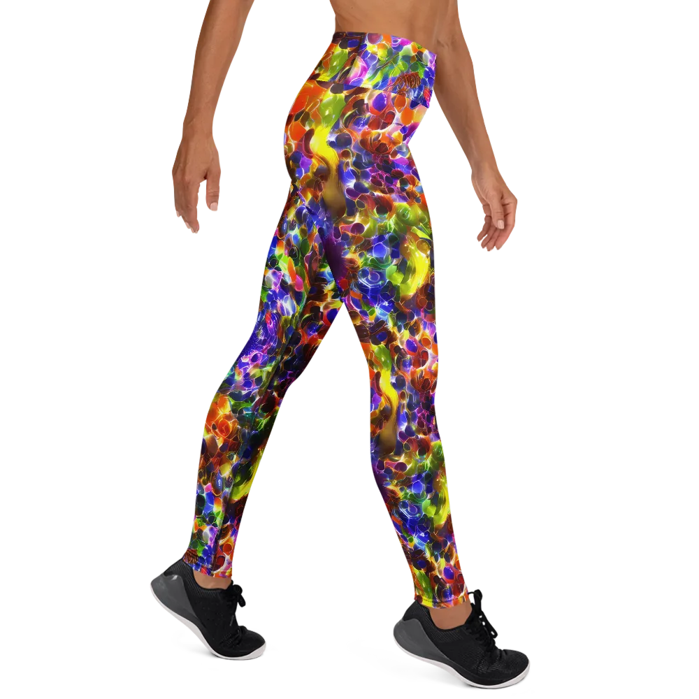 Neon Botanica on Yoga Leggings — Right