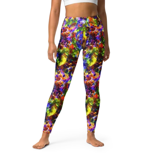 Neon Botanica on a Yoga Leggings