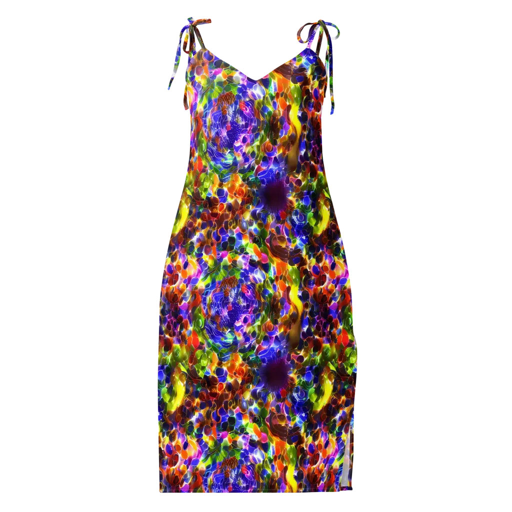 Neon Botanica on Slip Dress — Front