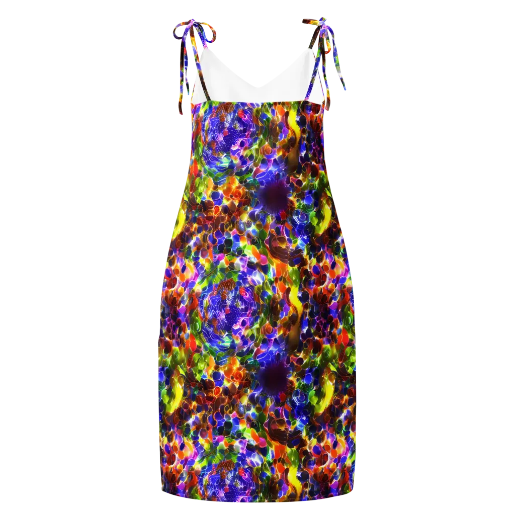 Neon Botanica on Slip Dress — Back