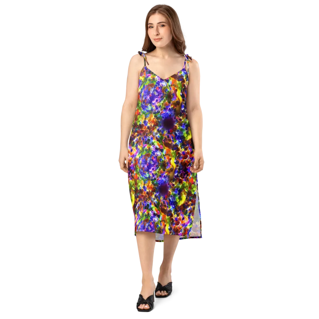 Neon Botanica on Slip Dress — Front