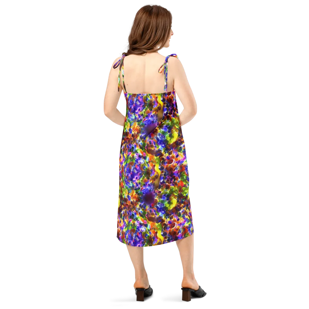 Neon Botanica on Slip Dress — Back