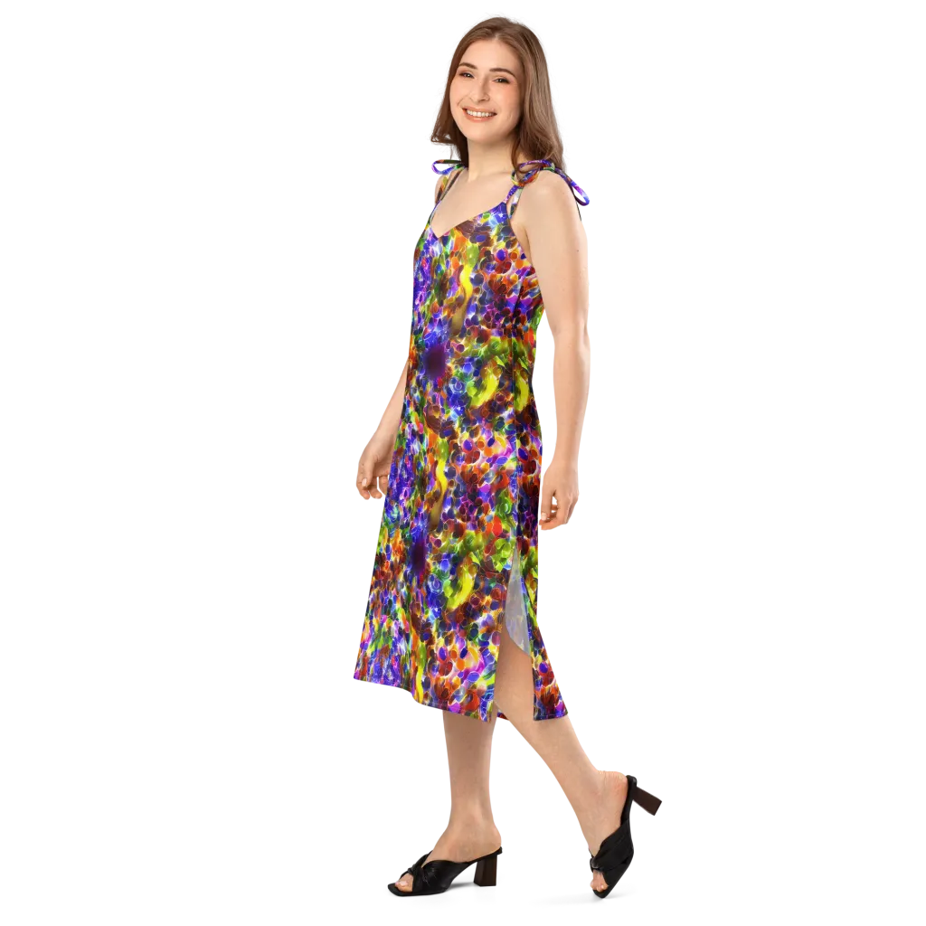 Neon Botanica on Slip Dress — Left Front
