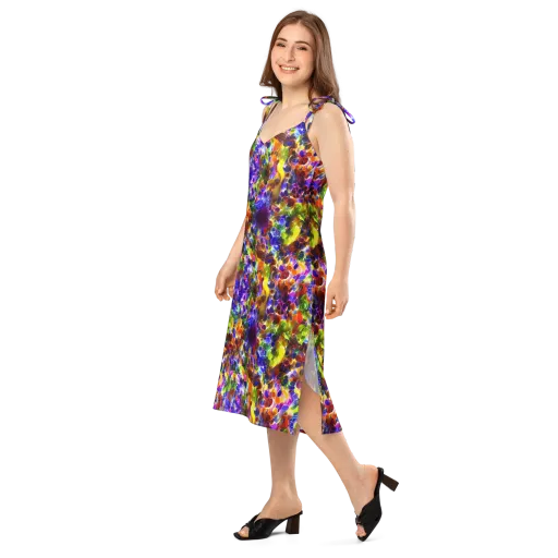 Neon Botanica on a Slip Dress