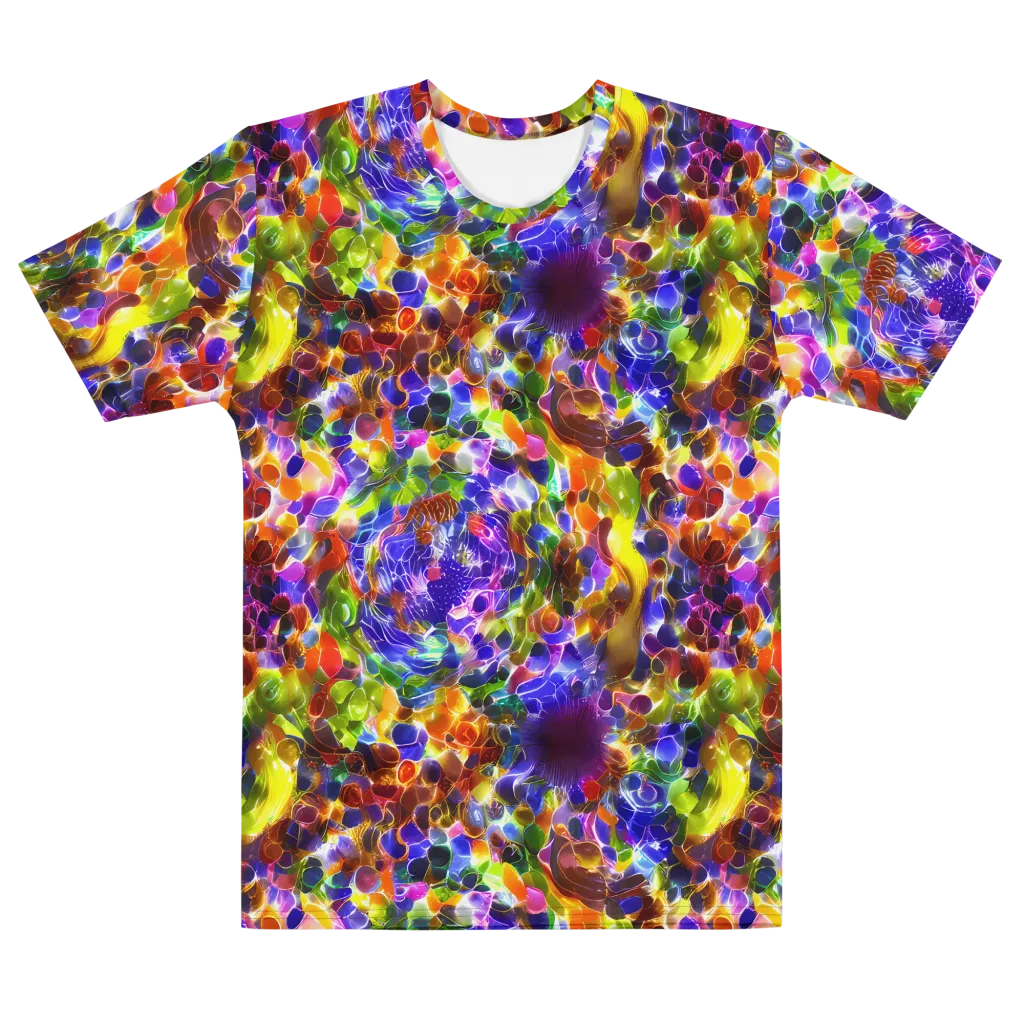 Neon Botanica on Men's Cotton Crew Neck T-Shirt — Front