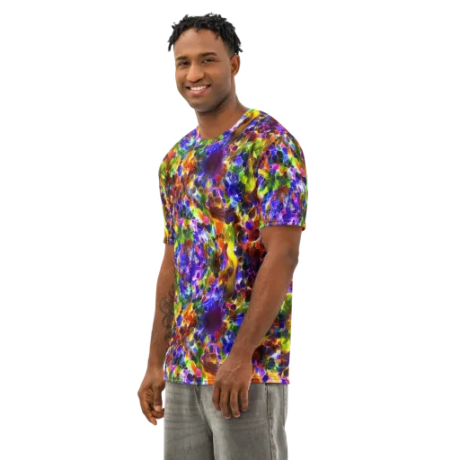 Neon Botanica on a Men's Cotton Crew Neck T-Shirt