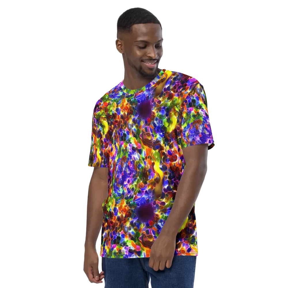 Neon Botanica on Men's Crew Neck T-Shirt — Left