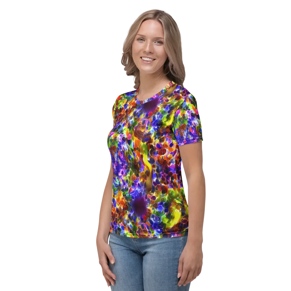 Neon Botanica on Women's Crew Neck T-Shirt — Left