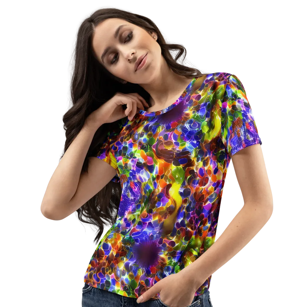 Neon Botanica on Women's Crew Neck T-Shirt — Left Front