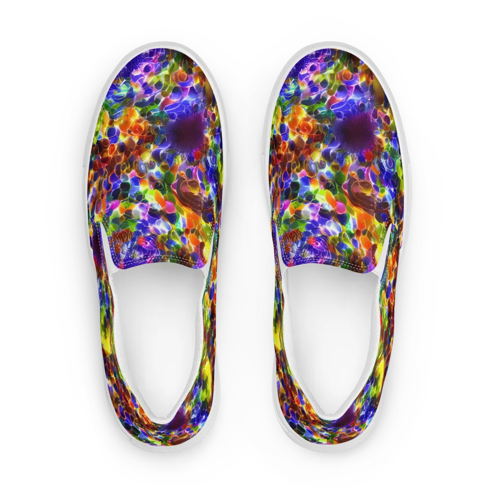 Neon Botanica on Men's Slip-On Canvas Shoes — Front