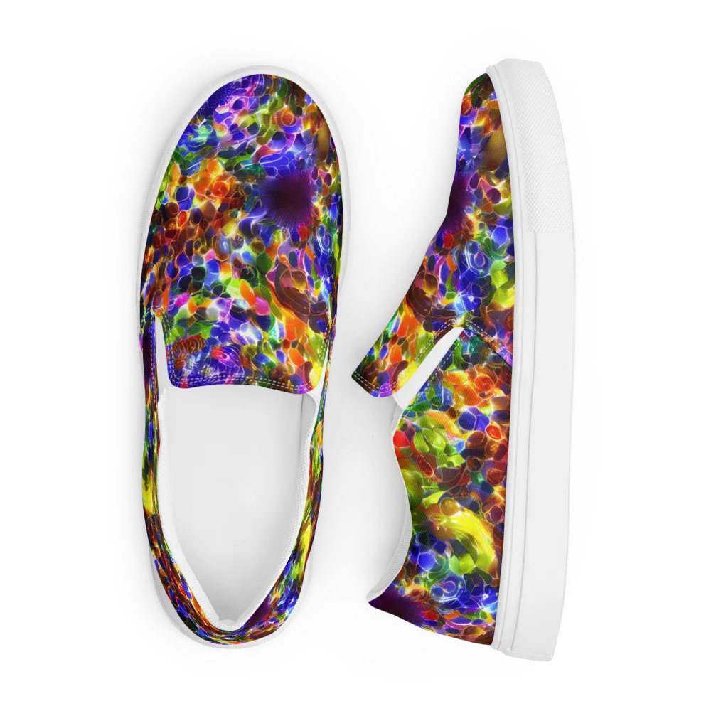 Neon Botanica on Men's Slip-On Canvas Shoes — Front