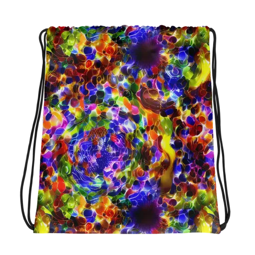 Neon Botanica on a Drawstring Bag