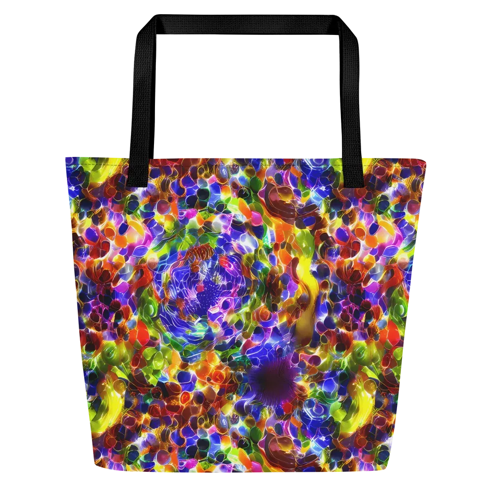 Neon Botanica on Large Tote Bag W/ Pocket — Front