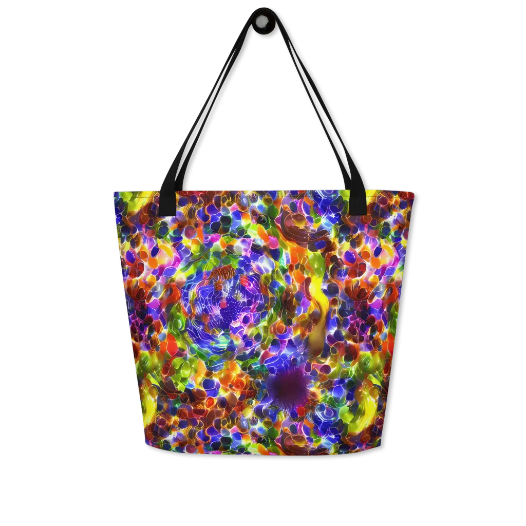 Neon Botanica on Large Tote Bag W/ Pocket — Front