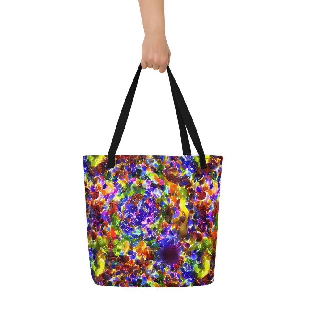 Neon Botanica on Large Tote Bag W/ Pocket — Front