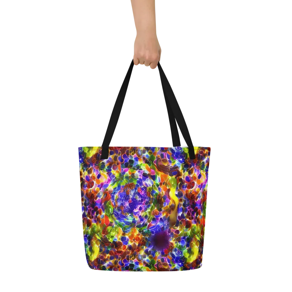 Neon Botanica on Large Tote Bag W/ Pocket — Front