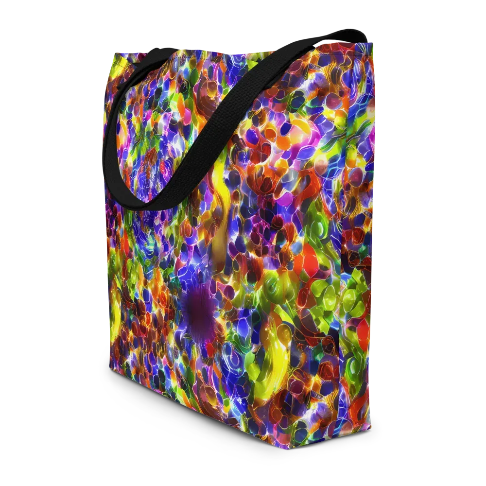 Neon Botanica on Large Tote Bag W/ Pocket — Front