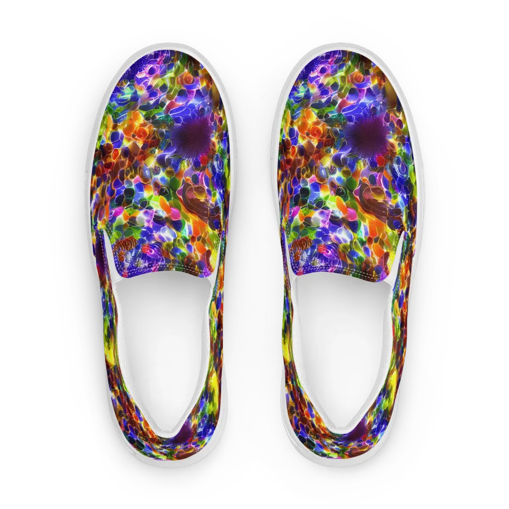 Neon Botanica on Women's Slip-On Canvas Shoes — Front