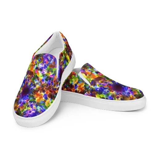 Neon Botanica on a Women's Slip-On Canvas Shoes