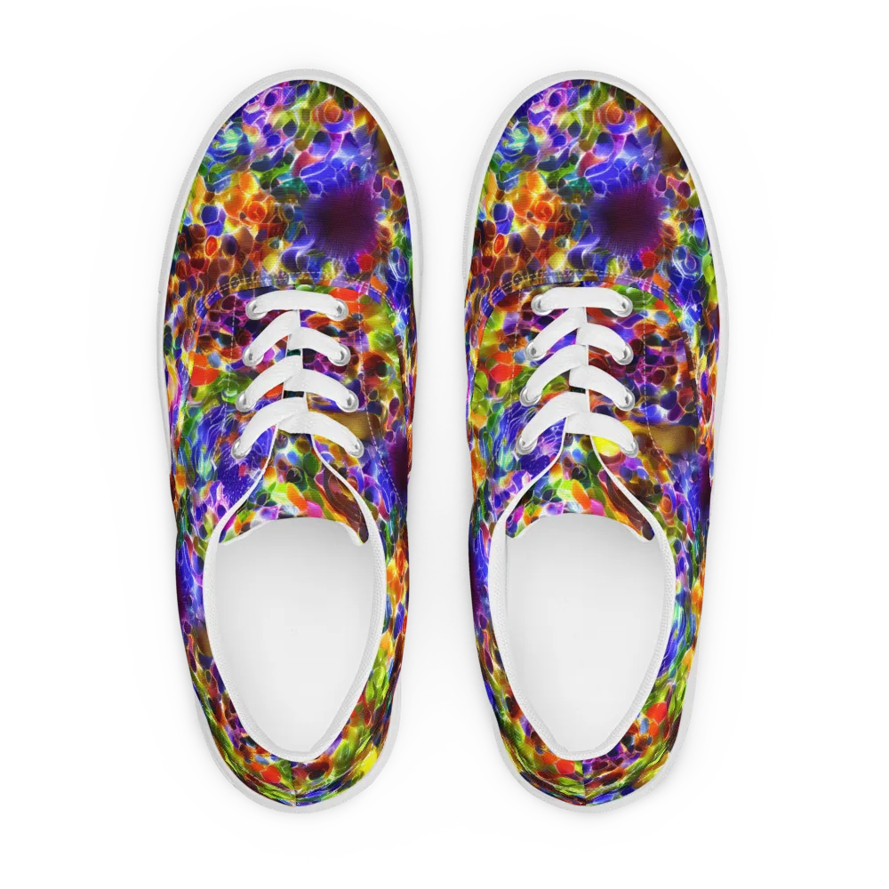 Neon Botanica on Men's Lace-Up Canvas Shoes — Front