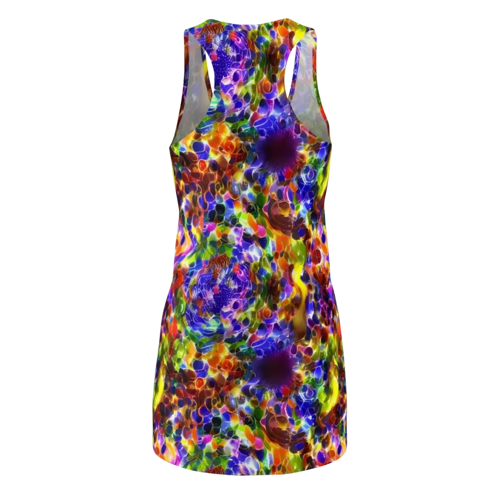 Neon Botanica on Racerback Dress — Back
