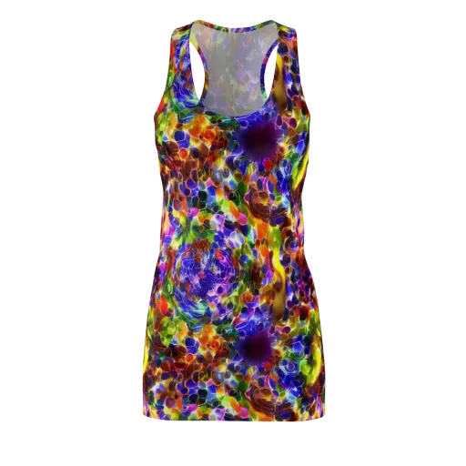 Neon Botanica on a Racerback Dress