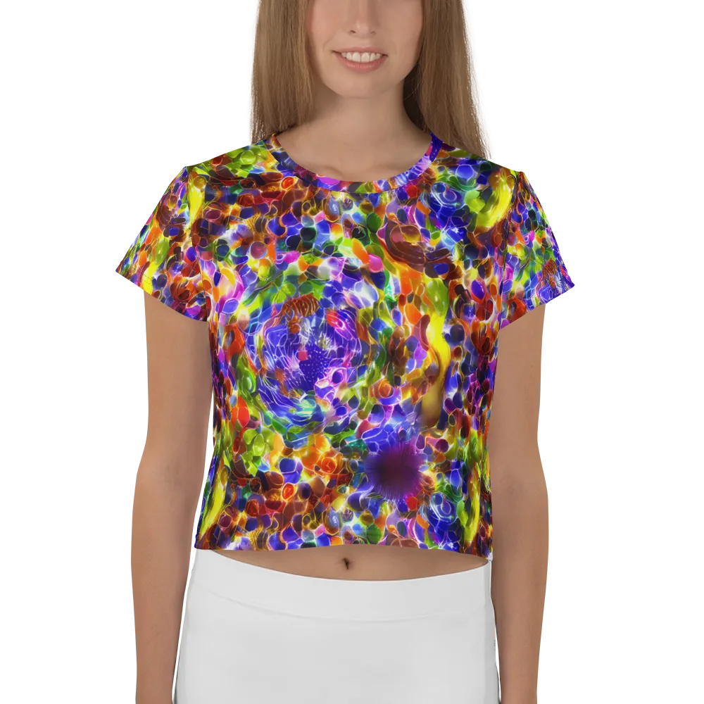 Neon Botanica on Crop Tee — Front