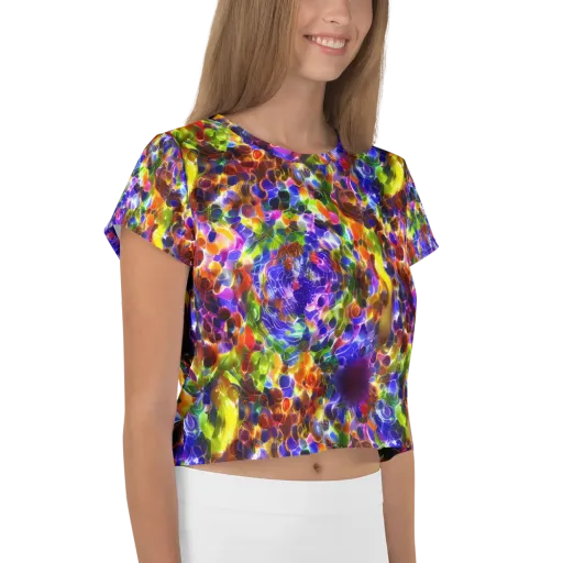 Neon Botanica on a Crop Tee